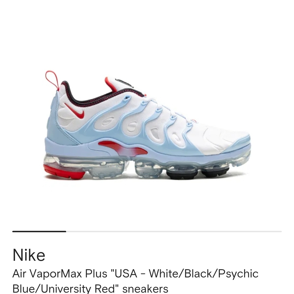 Nike Air VaporMax Plus in White and Blue